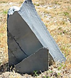 broken headstone & footstone